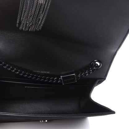 Saint Laurent Suede Crystal Small Classic Monogram Kate Satchel Black 4 of 9