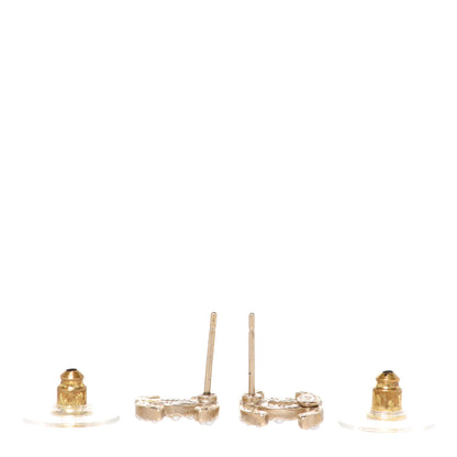 Chanel Pearl CC Earrings Light Gold 3 of 5