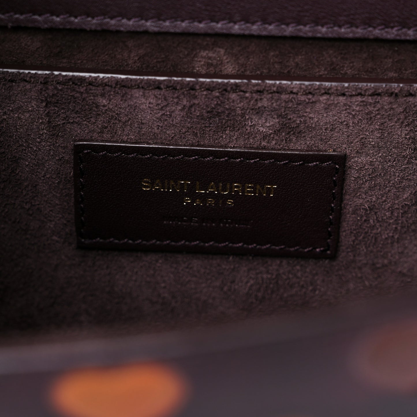Lambskin Heart Embossed Small Monogram Kate Satchel Mahogany Multicolor
