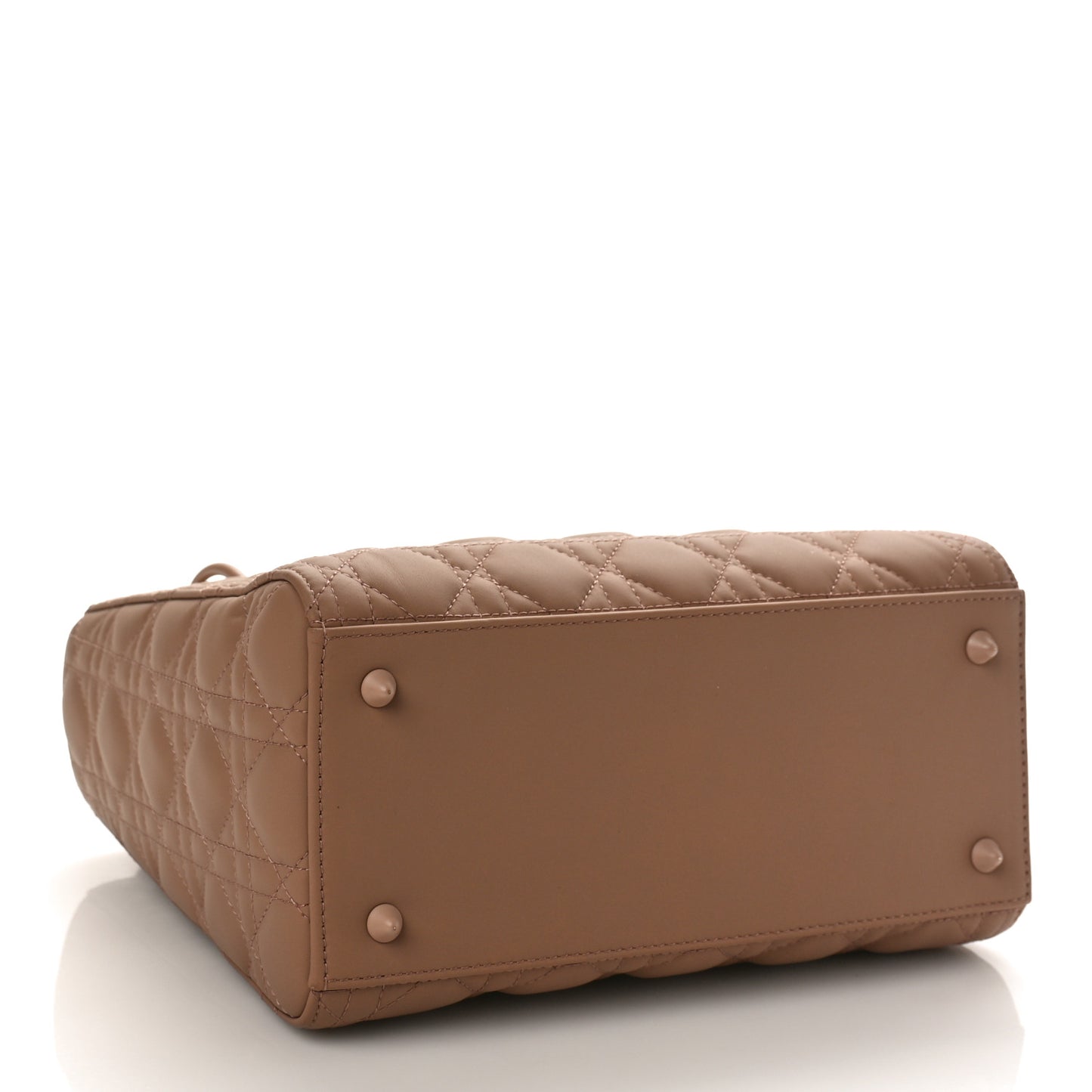 Ultra Matte Calfskin Cannage Medium Lady Dior Beige
