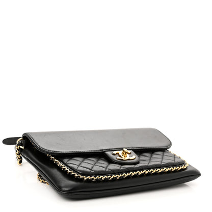 Chanel Lambskin Quilted Large CC Unchained Crossbody Black 4 of 12