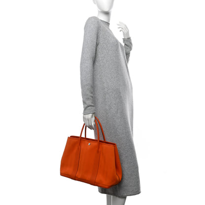 Hermes Toile Negonda Garden Party Tote 36 MM Orange 2 of 10