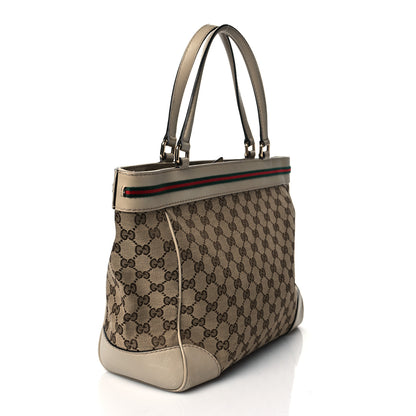 Gucci Monogram Web Medium Mayfair Tote Off White 3 of 11