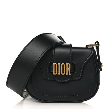 Christian Dior Calfskin Mini D Fence Saddle Bag Black 1 of 11
