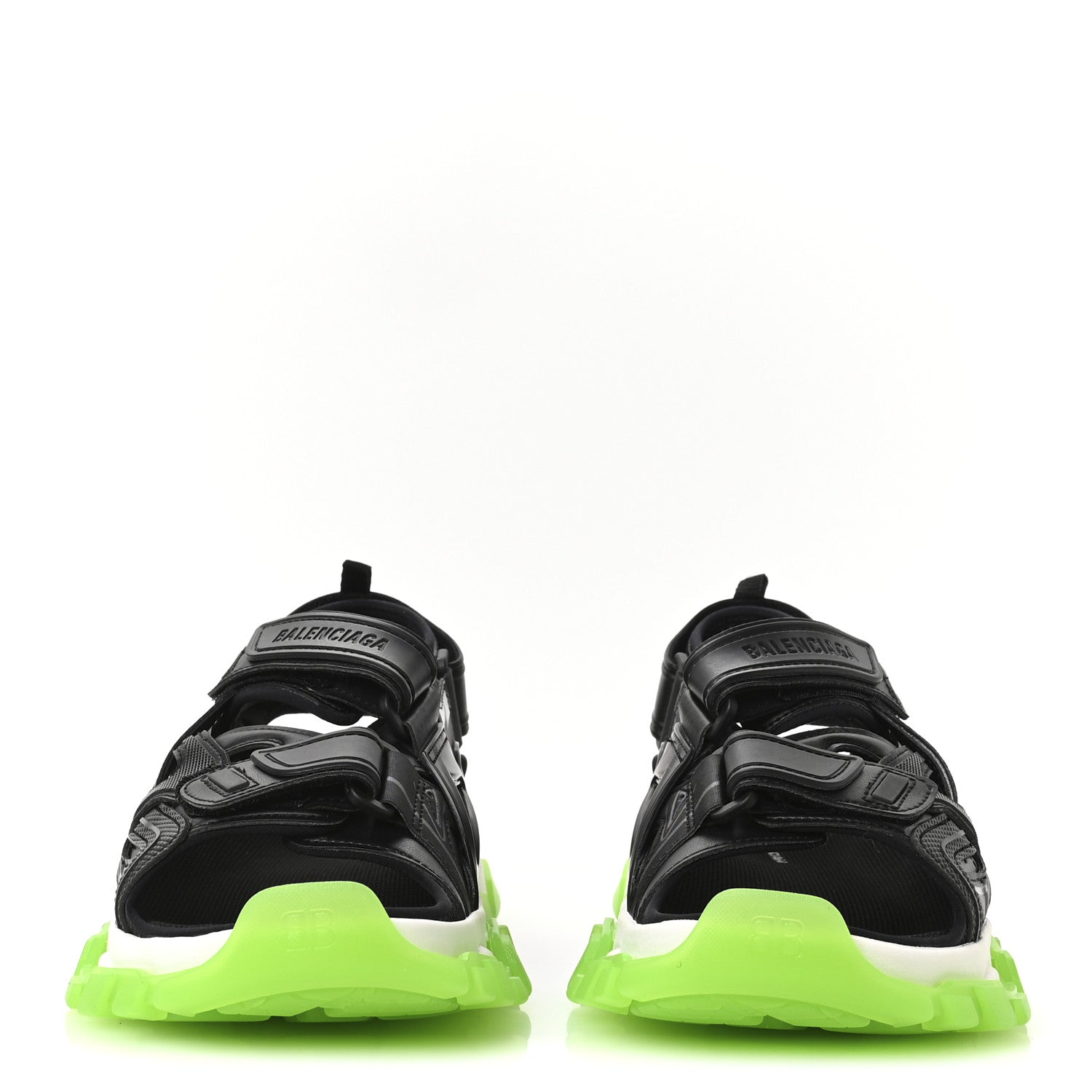 Balenciaga Neoprene Rubber Clear Sole Mens Track Sandals 41 Black