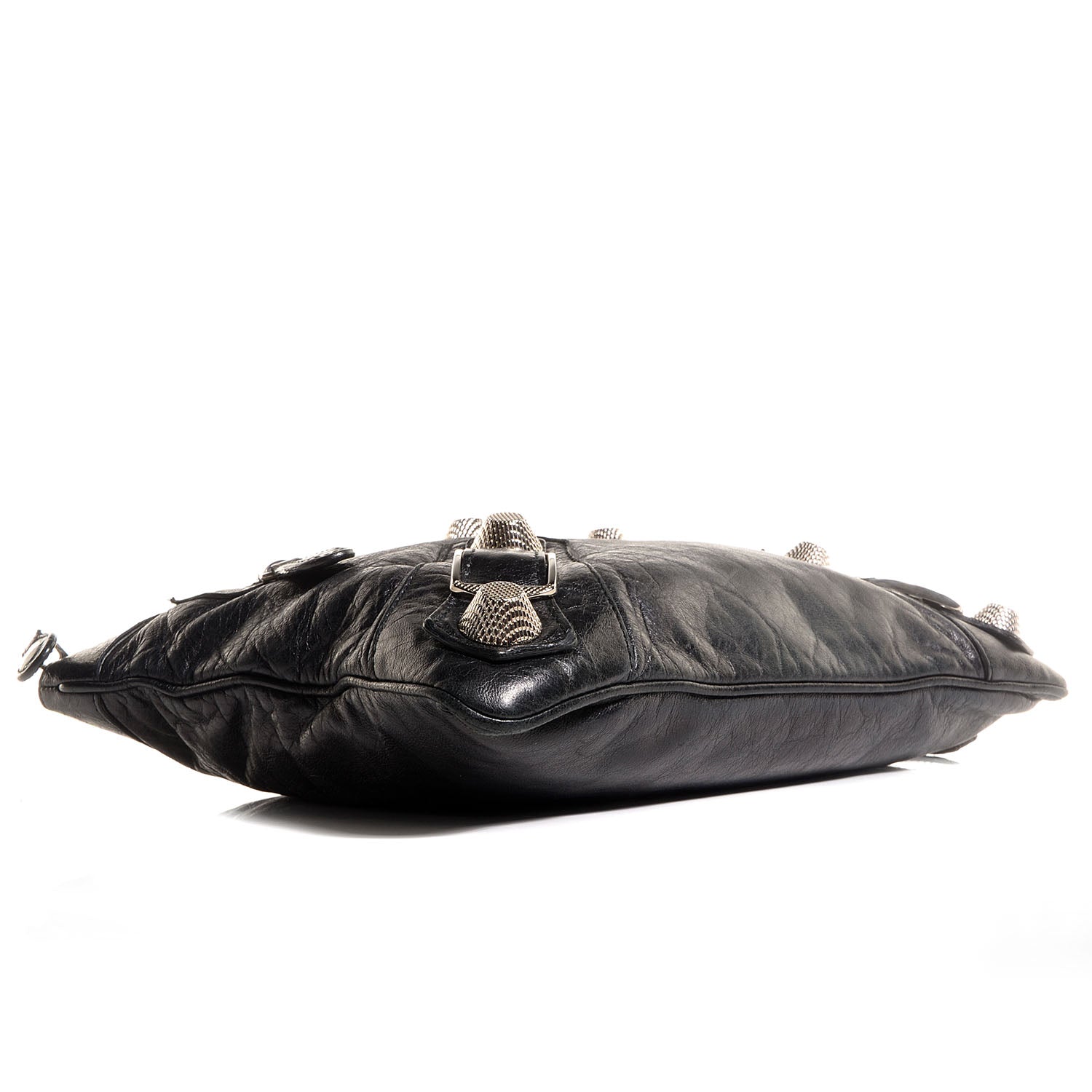 Balenciaga Chevre Giant 21 Silver Hardware Flat Handle Clutch Black 4 of 11