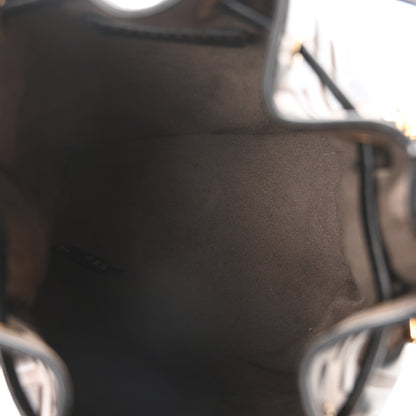 Fendi Vitello Liberty F is Fendi Bi-Color FF 1974 Embossed Mini Mon Tresor Bucket Bag Maya Black 5 of 10