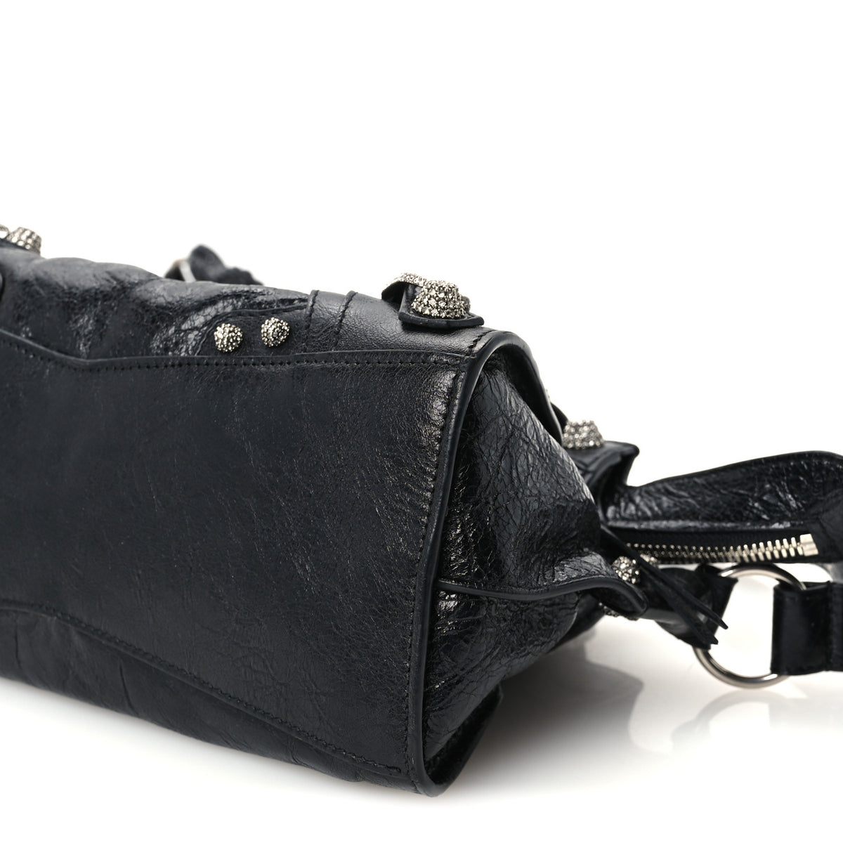 Agneau Arena Crystal Neo Cagole Handbag XS Black