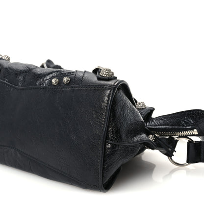 Balenciaga Agneau Arena Crystal Neo Cagole Handbag XS Black 11 of 12