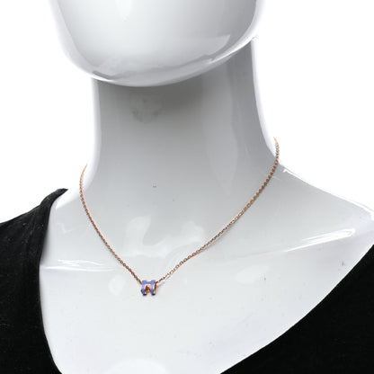 Hermes Rose Gold Mini Pop H Pendant Necklace Lilas 2 of 6