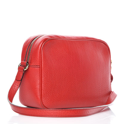 Gucci Pebbled Calfskin Small Soho Disco Bag Tabasco Red 3 of 16
