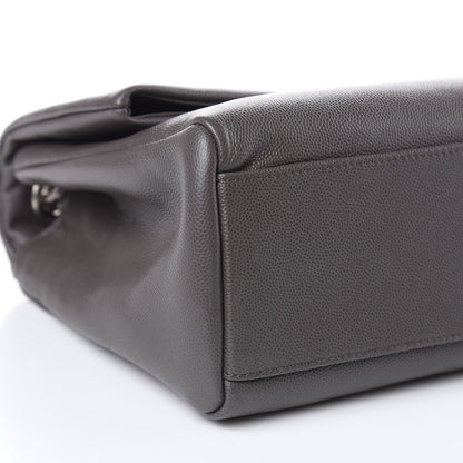 Saint Laurent Grain De Poudre Medium West Hollywood Monogram Fold-Over Earth 7 of 8