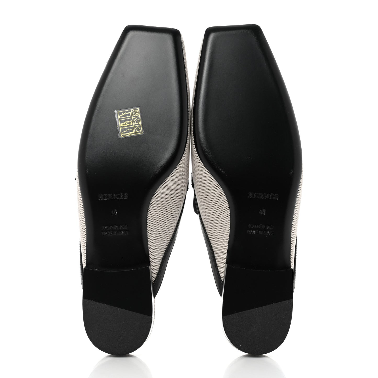 Canvas Calfskin Womens Groupie Mules 40 Prunoir Black