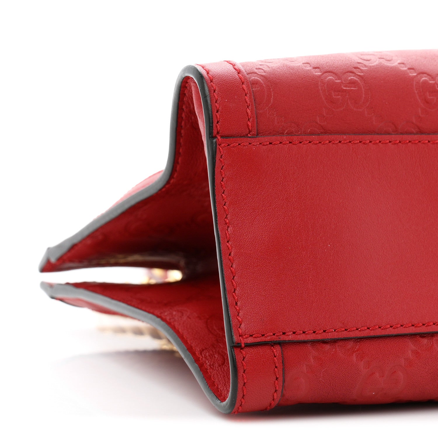Gucci Guccissima Small Padlock Tote Red 9 of 11