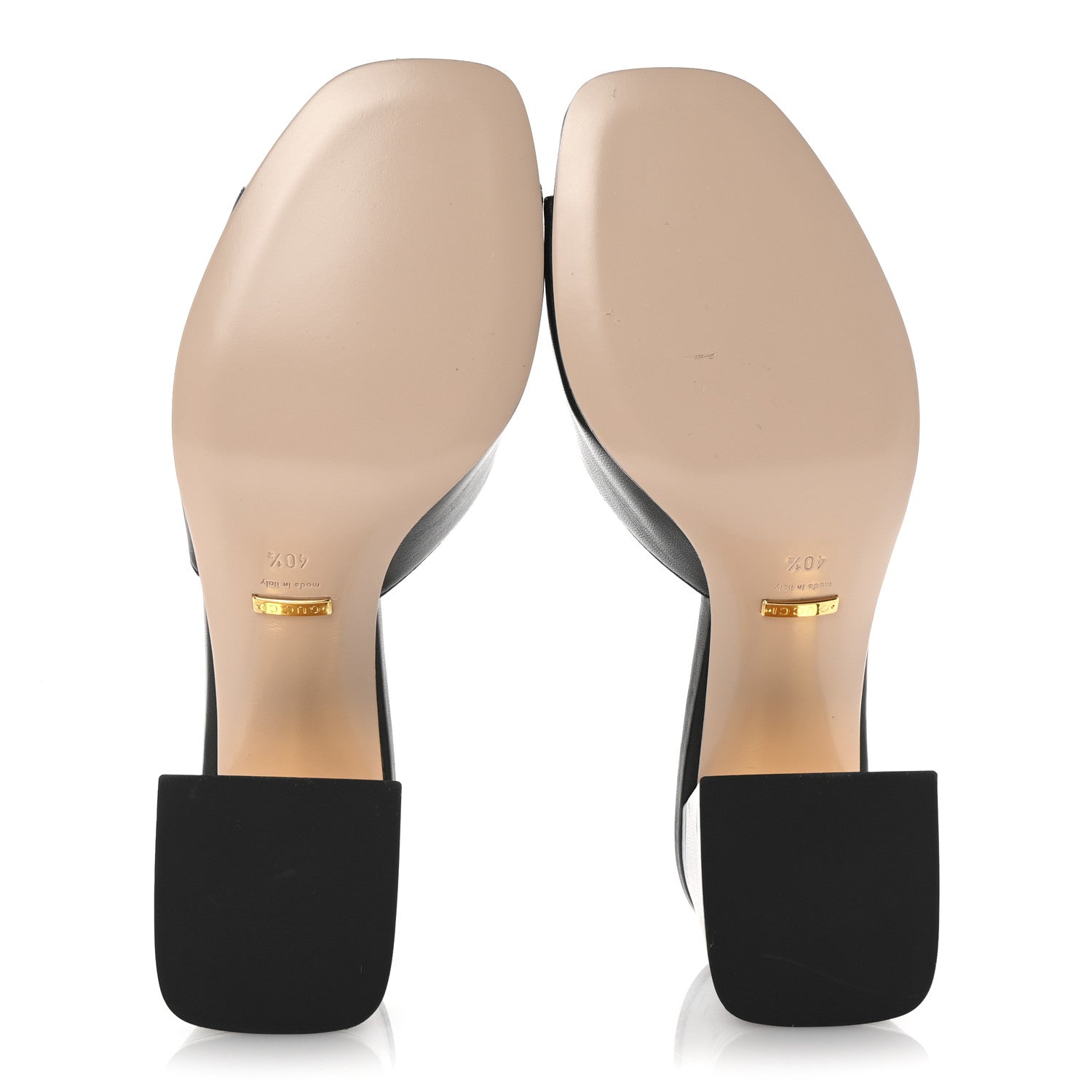 Gucci Nappa Horsebit 75mm Slide Sandals 40.5 Black 6 of 10