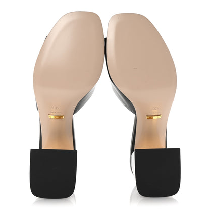 Gucci Nappa Horsebit 75mm Slide Sandals 40.5 Black 6 of 10
