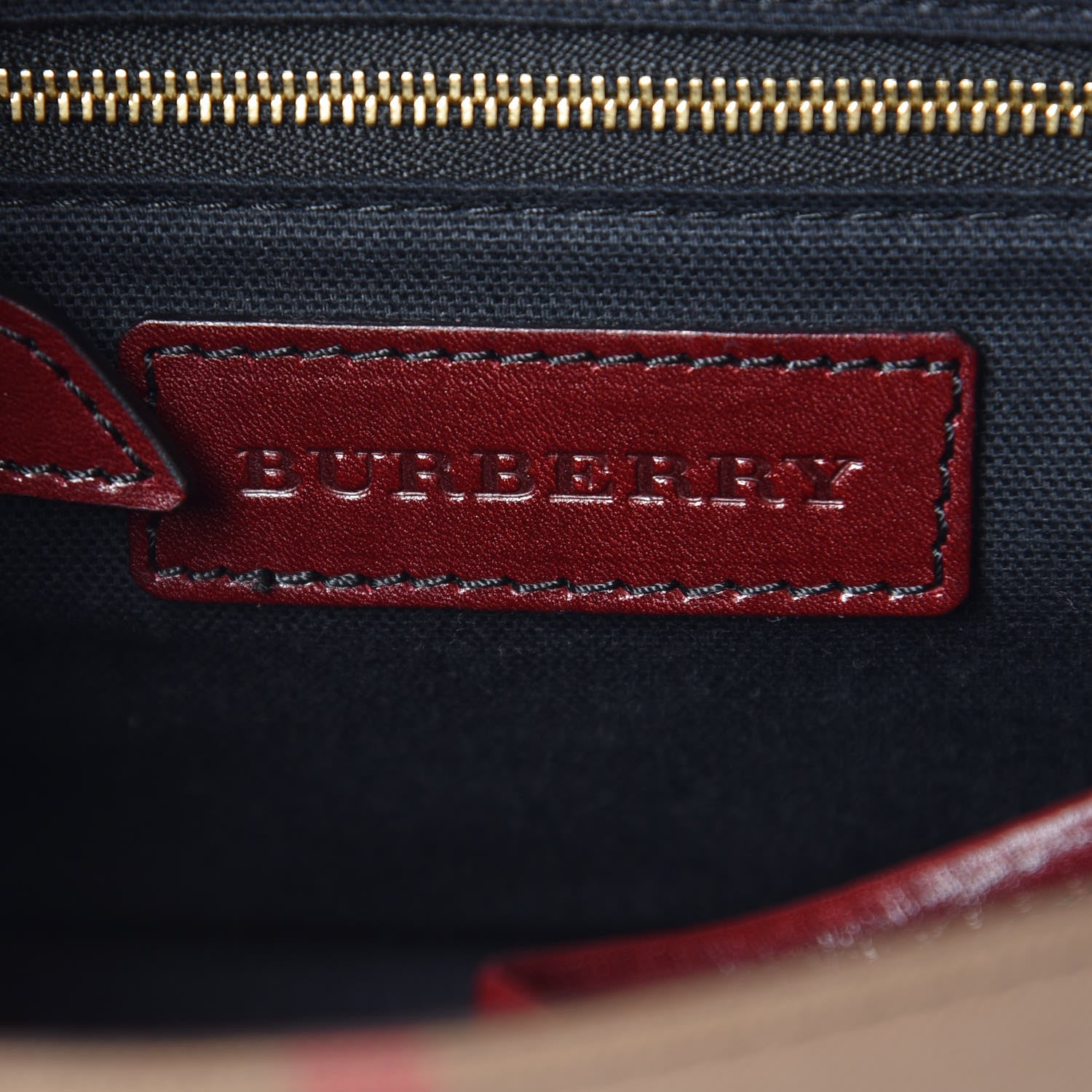 Burberry House Check Bridle Calfskin Small Abbott Crossbody Bag Red Claret 8 of 11