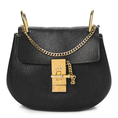 Chloe Grained Lambskin Mini Drew Shoulder Bag Black 2 of 14