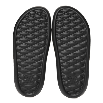 Louis Vuitton Rubber Monogram Mens Waterfront Mules 11 Macassar 6 of 9