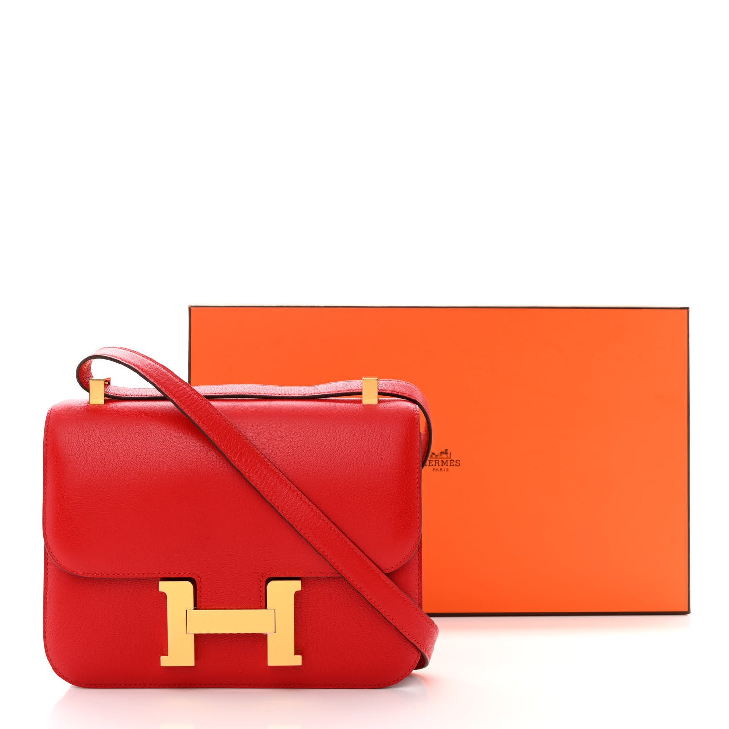 Hermes Chevre Mysore Constance 1-24 Rouge de Coeur 11 of 11