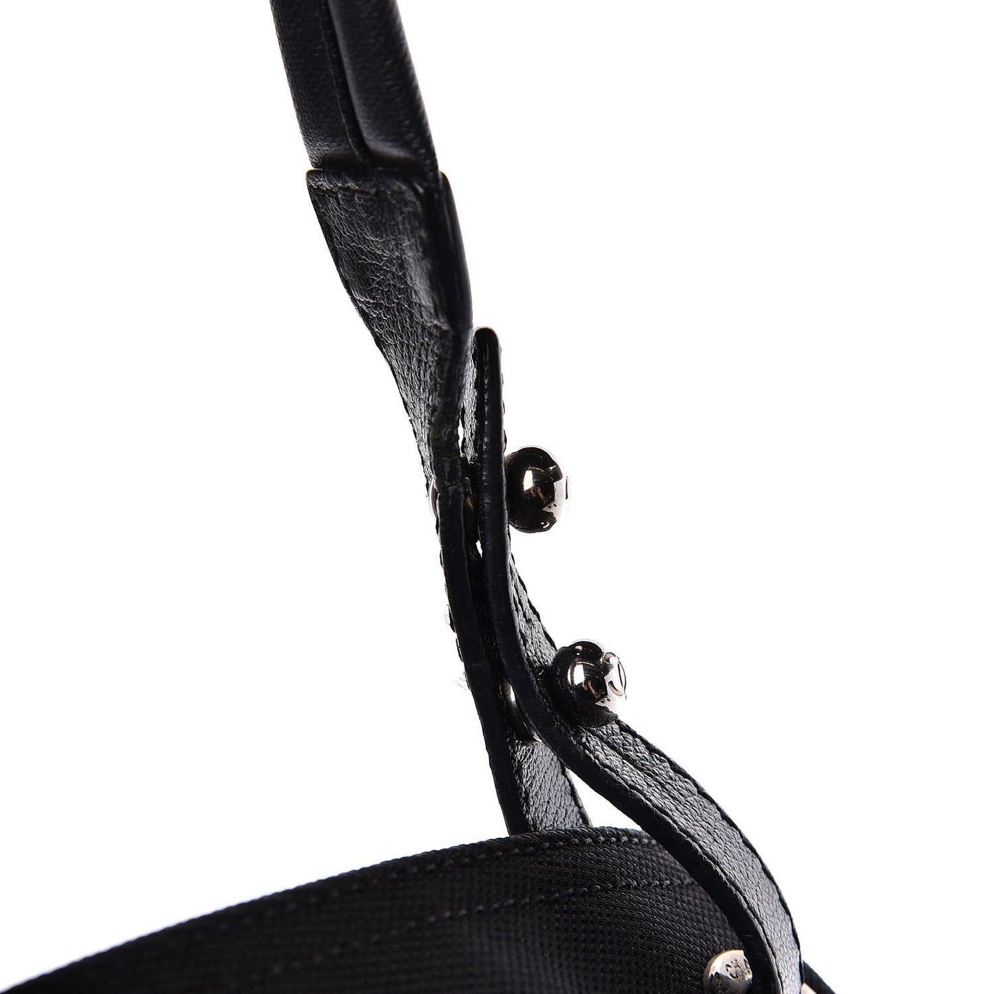 Coated Canvas Large Paris Biarritz Tote Black