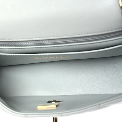 Chanel Lambskin Quilted Mini Rectangular Flap Grey 5 of 9