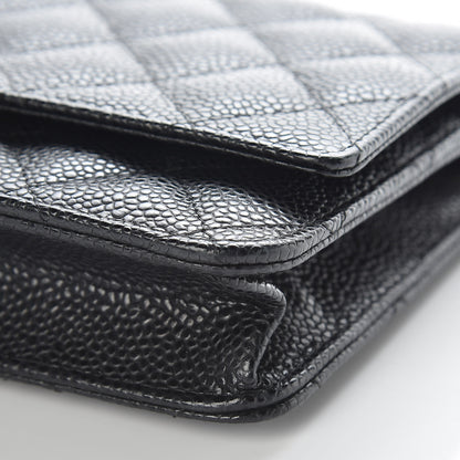 Chanel Caviar Quilted Wallet On Chain WOC Black 10 of 11