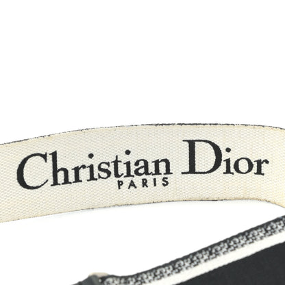 Christian Dior Canvas Embroidered Shoulder Strap Black White 4 of 6