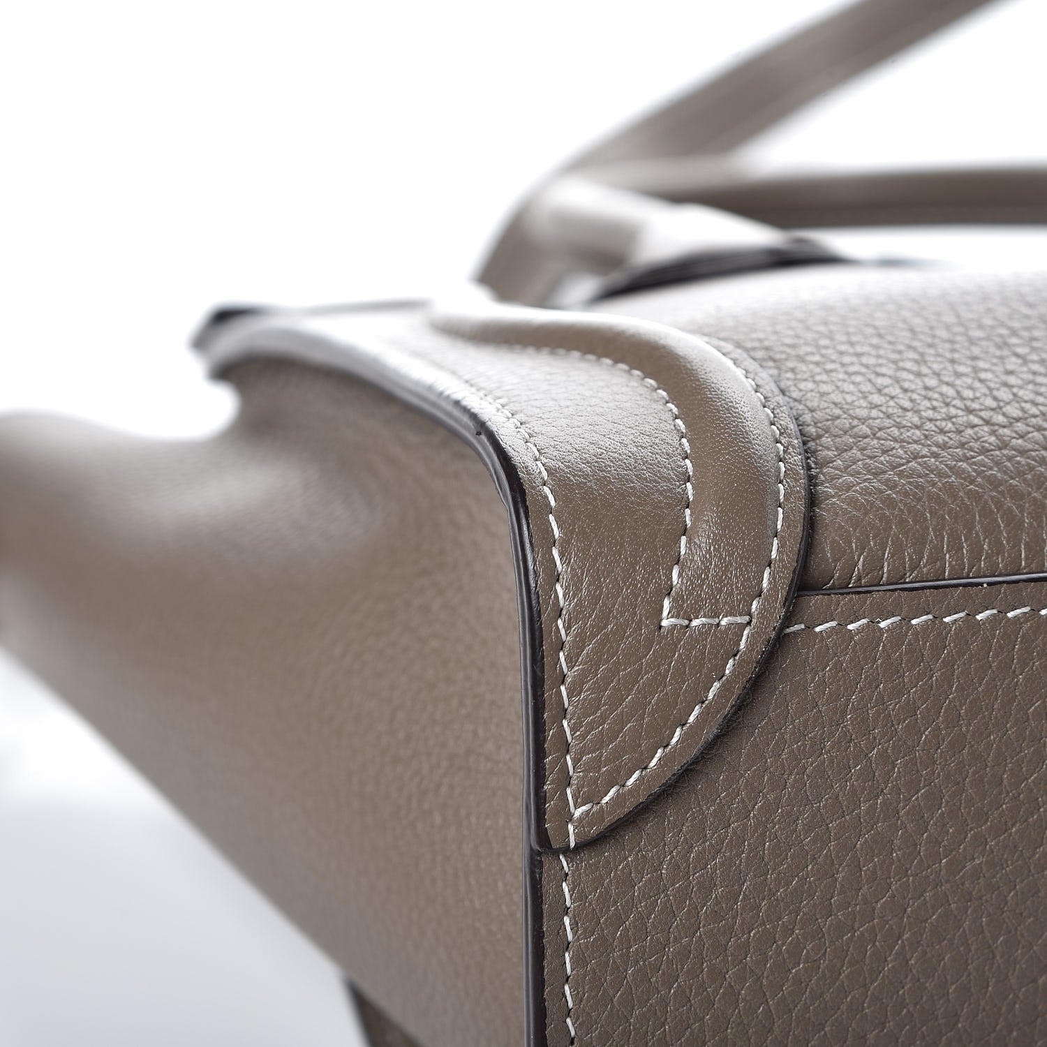 Celine Drummed Calfskin Nano Luggage Souris 11 of 12