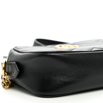 Gucci Calfskin Matelasse Mini GG Marmont Camera Bag Black 9 of 10