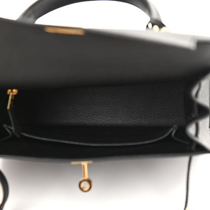 Hermes Epsom Kelly Sellier 25 Black 5 of 11