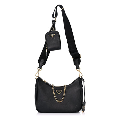 Prada Saffiano Lux Re-Edition 2005 Shoulder Bag Black 1 of 17