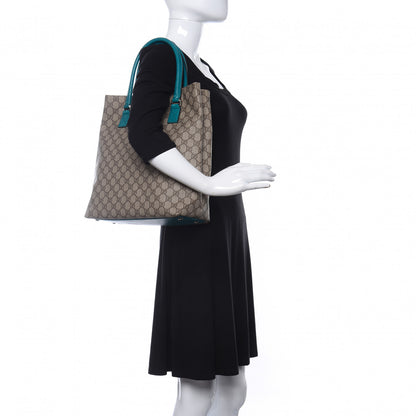 Gucci GG Plus Monogram Small Vertical Tote Turquoise 2 of 16