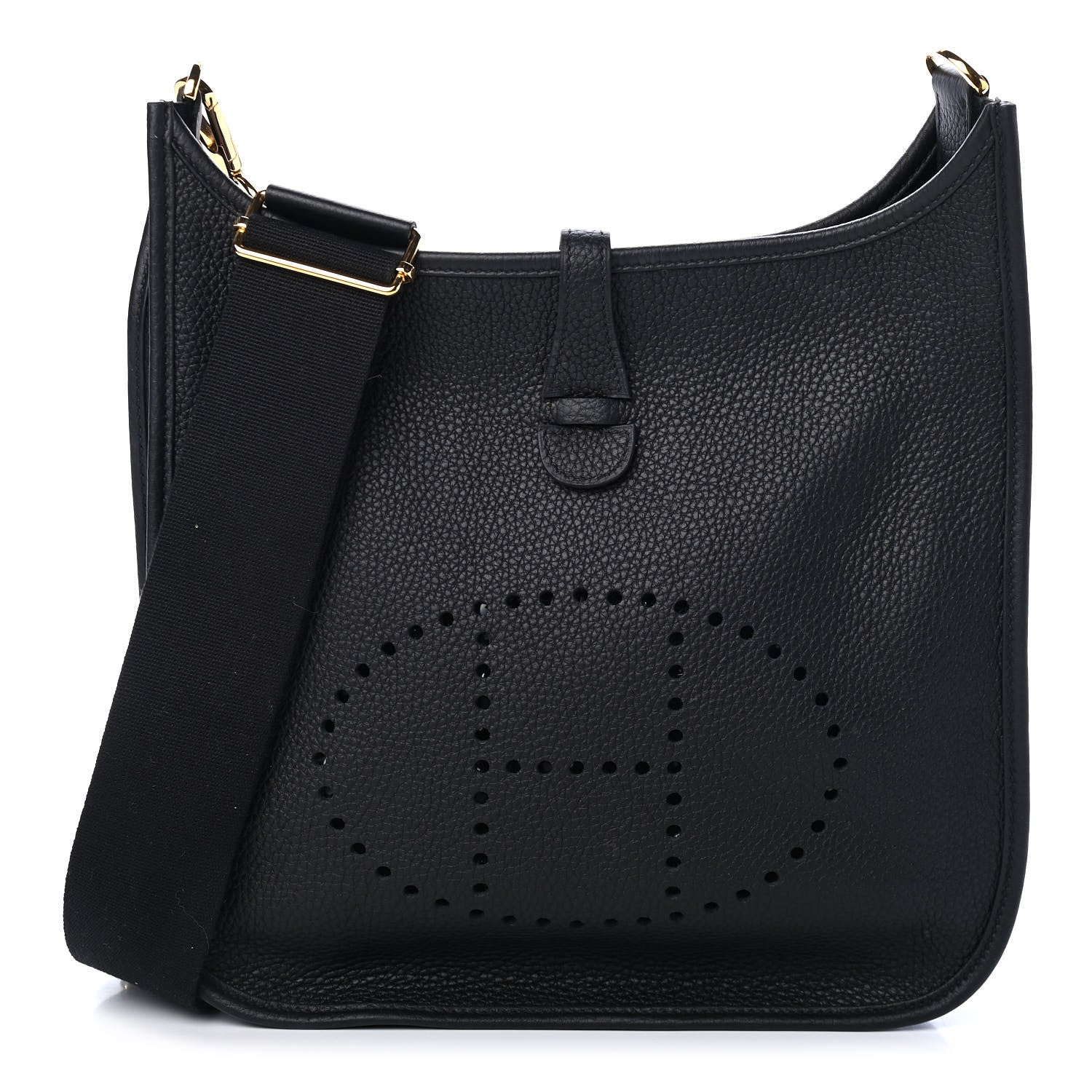 Hermes Taurillon Clemence Evelyne III PM Black 1 of 9