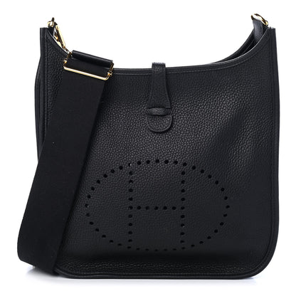 Hermes Taurillon Clemence Evelyne III PM Black 1 of 9