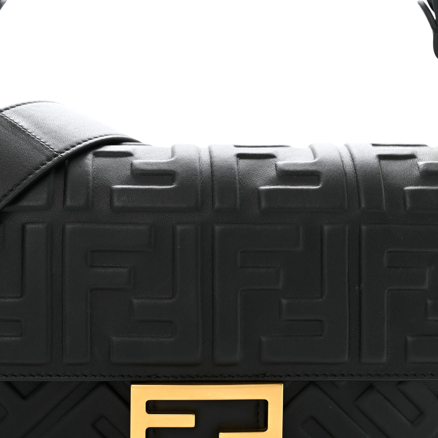 Nappa FF 1974 Embossed Baguette Black