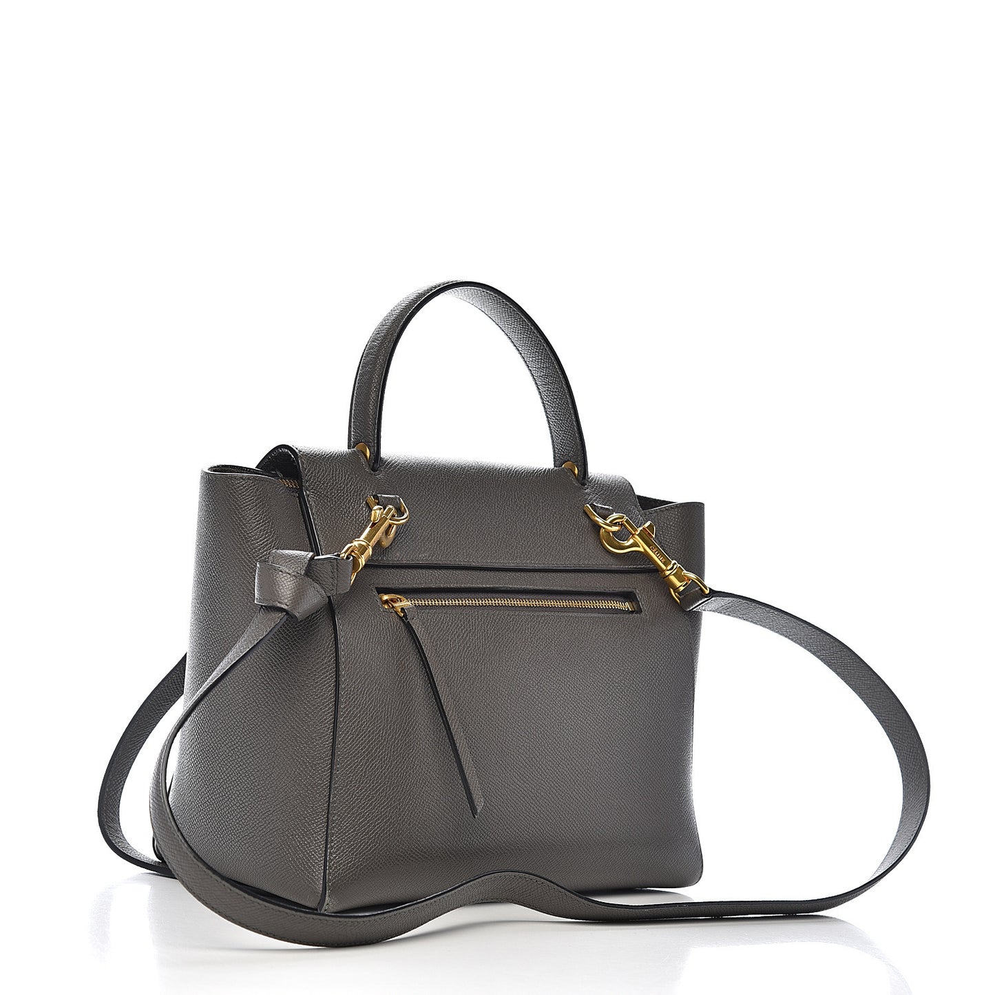 Grained Calfskin Micro Belt Bag Grey
