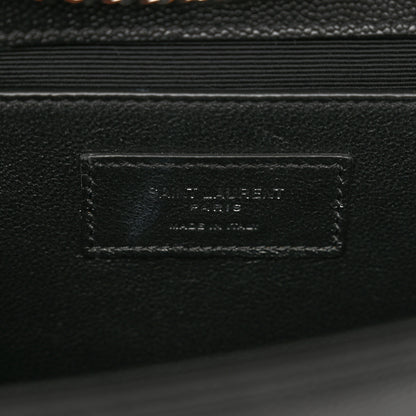 Saint Laurent Grain De Poudre Medium Classic Monogram Kate Satchel Black 8 of 12