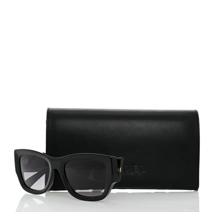 Chanel Acetate Rectangle Sunglasses 5507-A Black 8 of 8