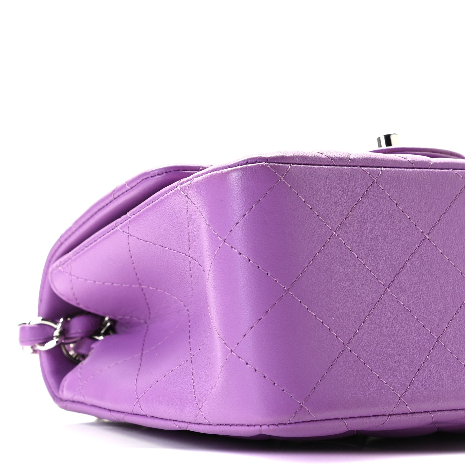 Chanel Lambskin Quilted Mini Square Flap Purple 6 of 11
