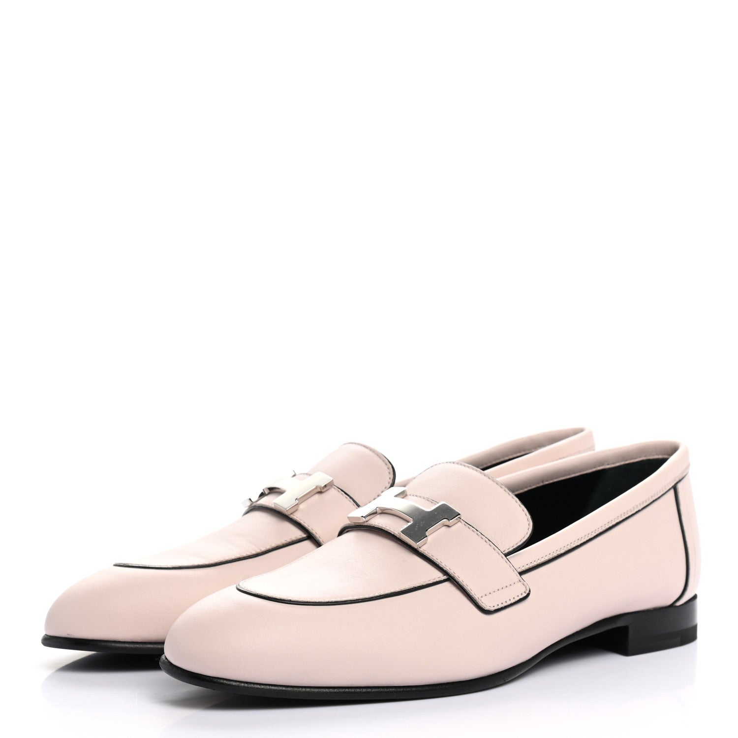 Hermes Calfskin Womens Paris Loafers 37 Rose Petale 3 of 10