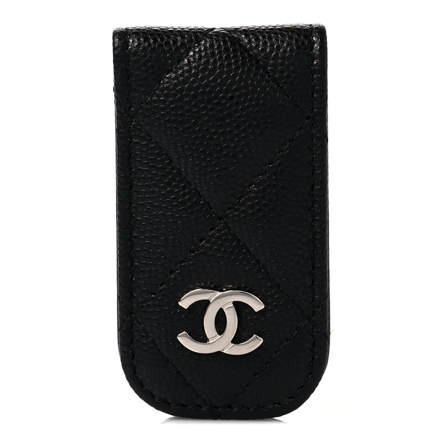 Caviar Quilted Money Clip Black