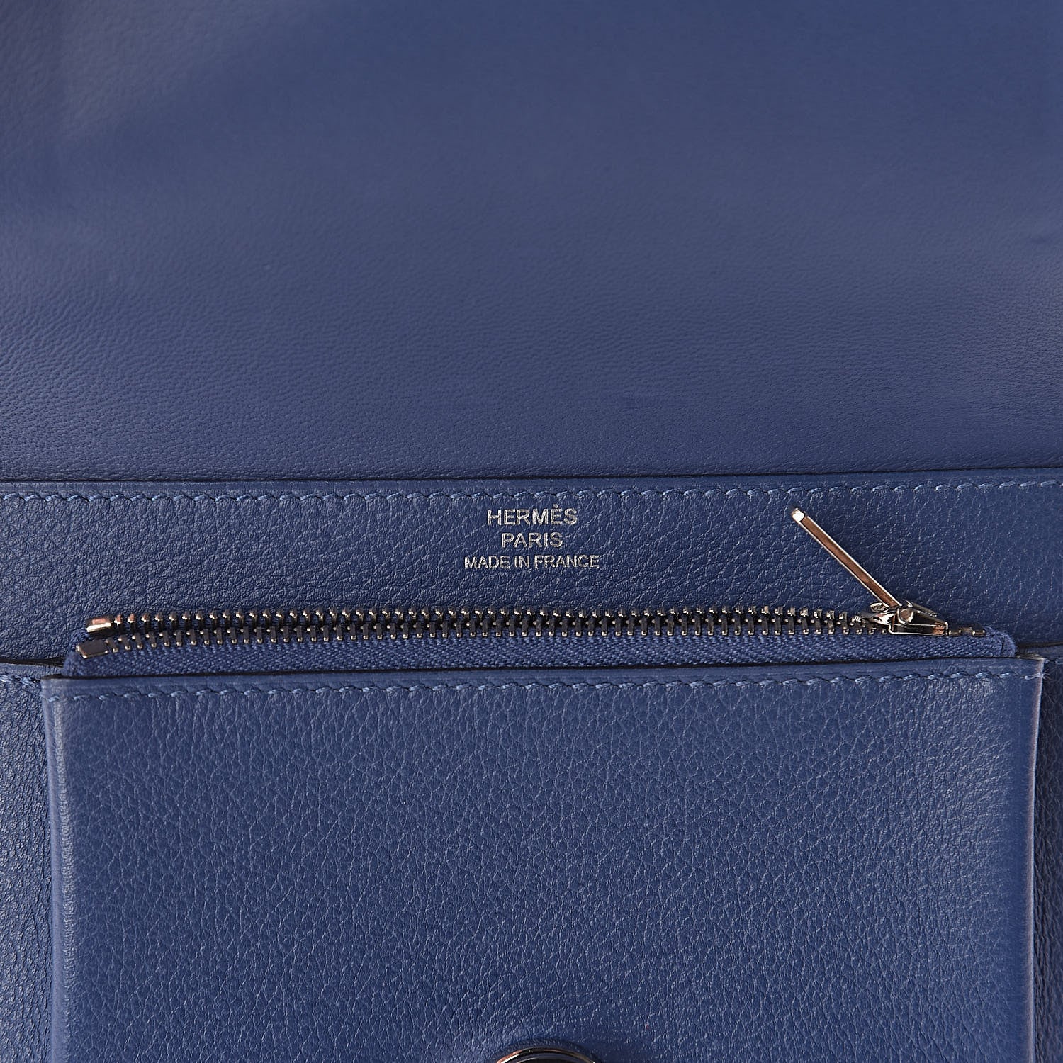Hermes Togo Dogon Compact Wallet Bleu Brighton 6 of 10