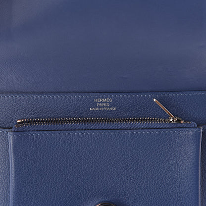 Hermes Togo Dogon Compact Wallet Bleu Brighton 6 of 10