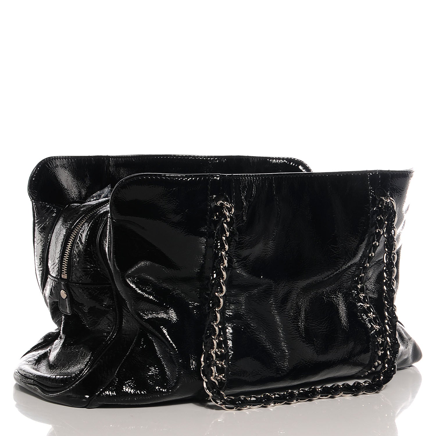 Chanel Patent Luxe Ligne Large Tote Black 3 of 7