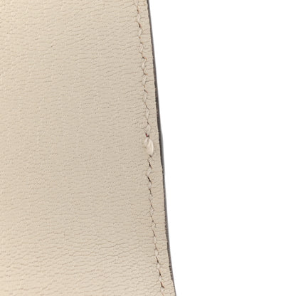 Gucci Goatskin Pearl Mini Fox Broche Bamboo Top Handle Bag Hibiscus Red Mystic White 13 of 14