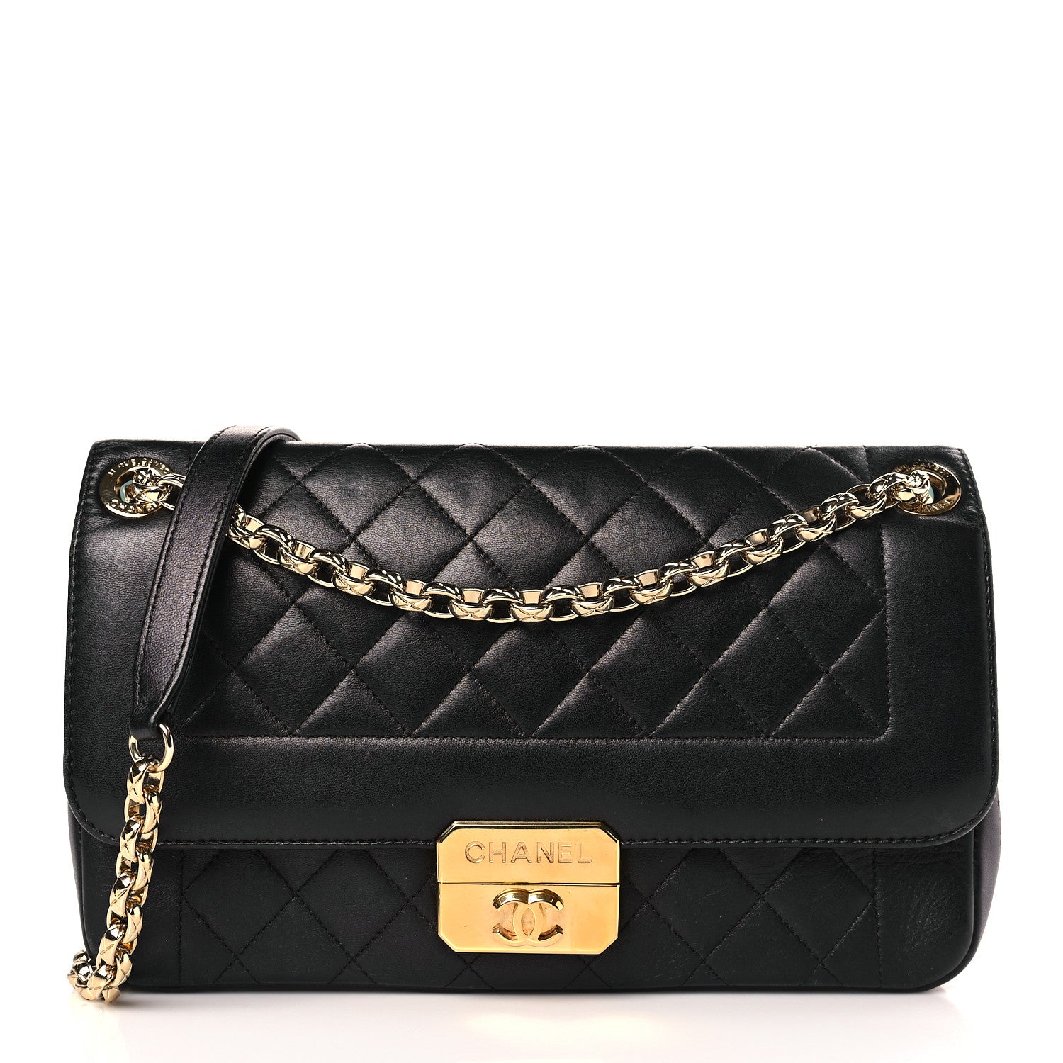 Chanel Lambskin Quilted Large Chic With Me Flap Black 1 of 9