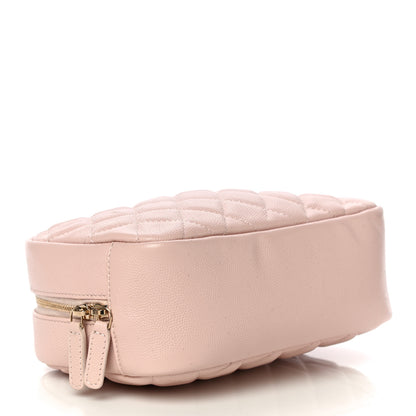 Chanel Caviar Quilted Medium Curvy Pouch Cosmetic Case Light Pink 4 of 10