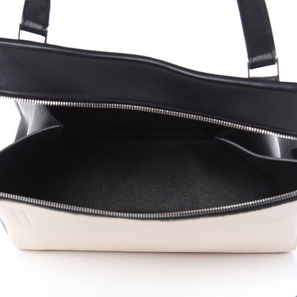 Celine Textured Calfskin Small Bi-Color Edge Shoulder Bag Black Cream 5 of 12