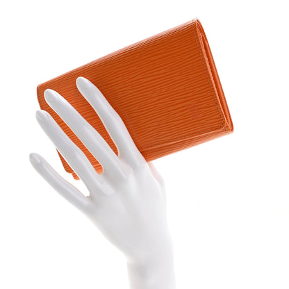 Louis Vuitton Epi Porte-Monnaie Billets Tresor Wallet Mandarine 2 of 8